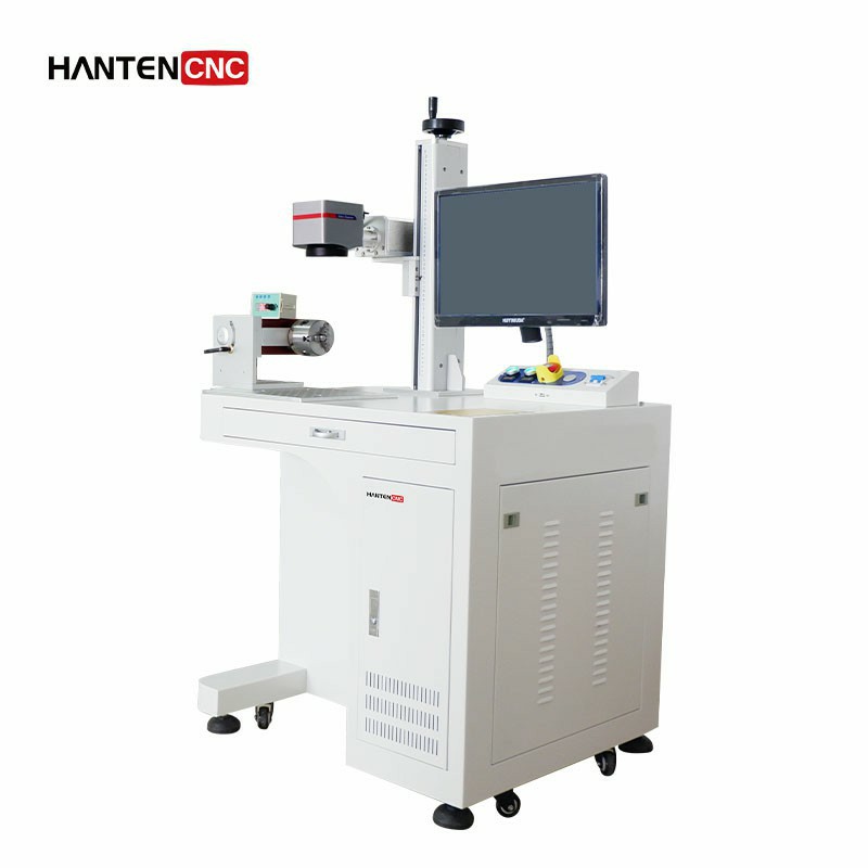 Pen Laser Marking Machine Jpt 30W 50W Fiber Laser Engraving Machine with Conveyor Belt and Rotary Device